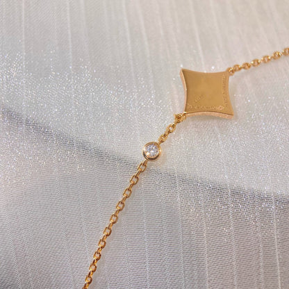 [Zalyn]COLOR STAR CARNELIAN ROSE GOLD DIAMOND BRACELET