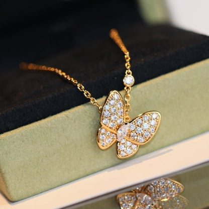 [Zalyn Jewelry ]BUTTERFLY DIAMOND NECKLACE