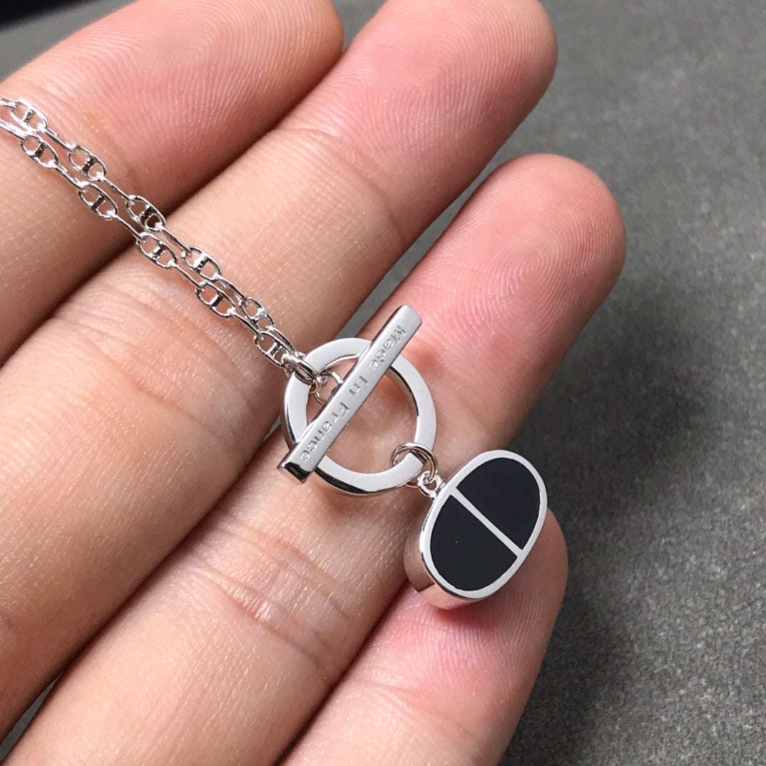 [Zalyn]CHAINE VERSO BLACK CERAMIC  NECKLACE