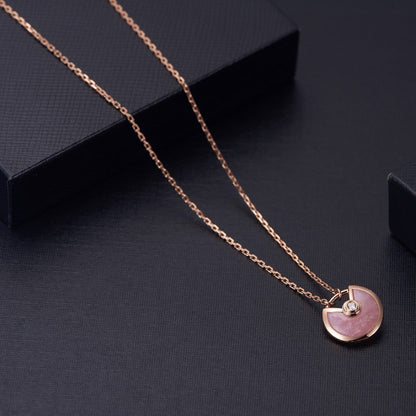 [Zalyn Jewelry ]AMULETTE ROSE GOLD PINK MOP NECKLACE