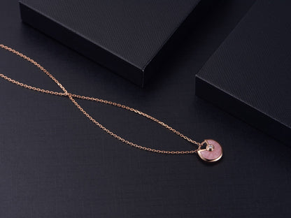 [Zalyn Jewelry ]AMULETTE ROSE GOLD PINK MOP NECKLACE