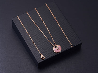 [Zalyn Jewelry ]AMULETTE ROSE GOLD PINK MOP NECKLACE