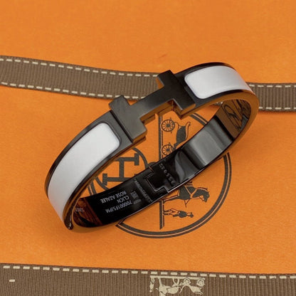 [Zalyn]H BRACELET 12MM BLACK WHITE CERAMIC