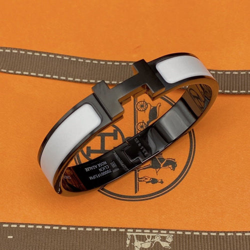 [Zalyn]H BRACELET 12MM BLACK WHITE CERAMIC
