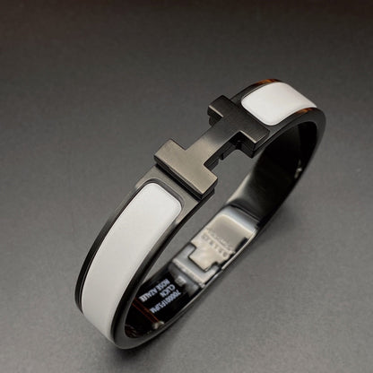 [Zalyn]H BRACELET 12MM BLACK WHITE CERAMIC