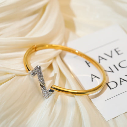 [Zalyn]VOLTE UPSITE DOWN GOLD DIAMOND BRACELET