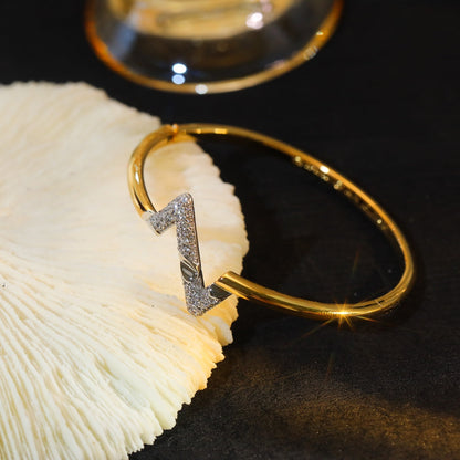 [Zalyn]VOLTE UPSITE DOWN GOLD DIAMOND BRACELET