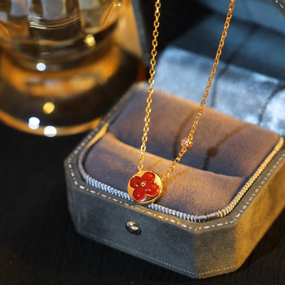 [Zalyn]SUN PEDANT ROSE GOLD 1 DIAMOND NECKLACE