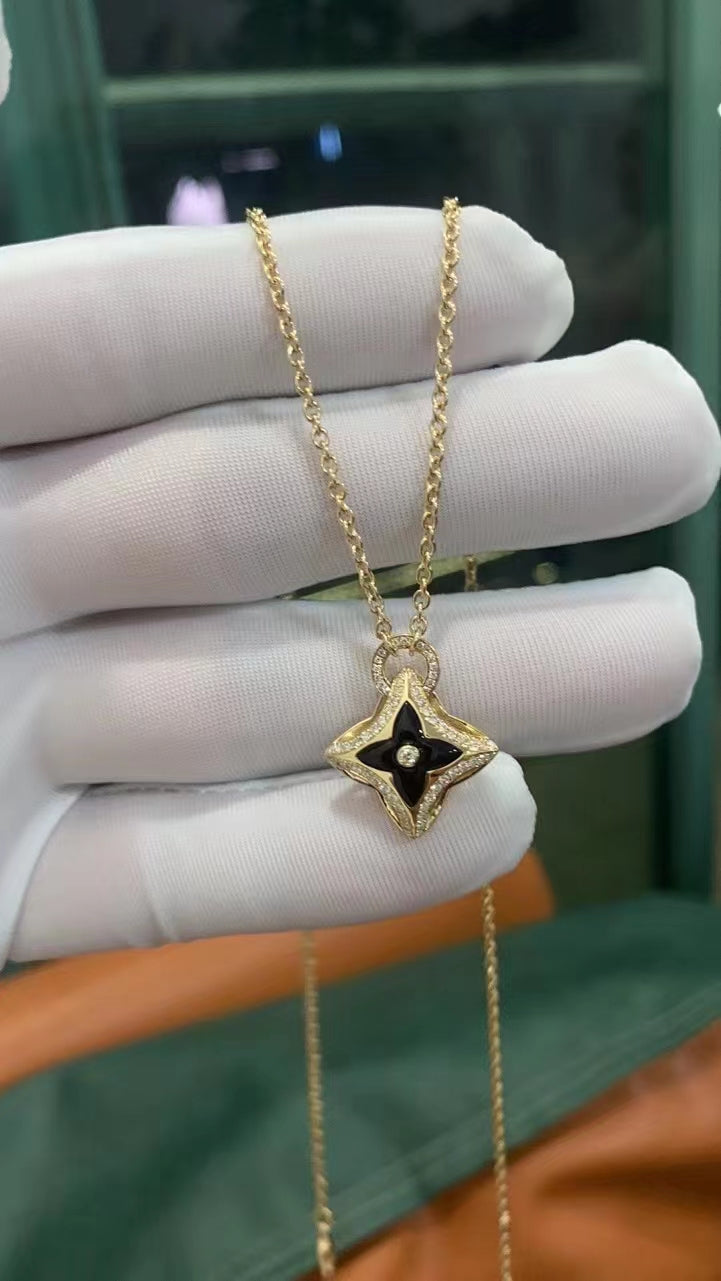 [Zalyn]STAR PEDANT ROSE GOLD DIAMOND NECKLACE