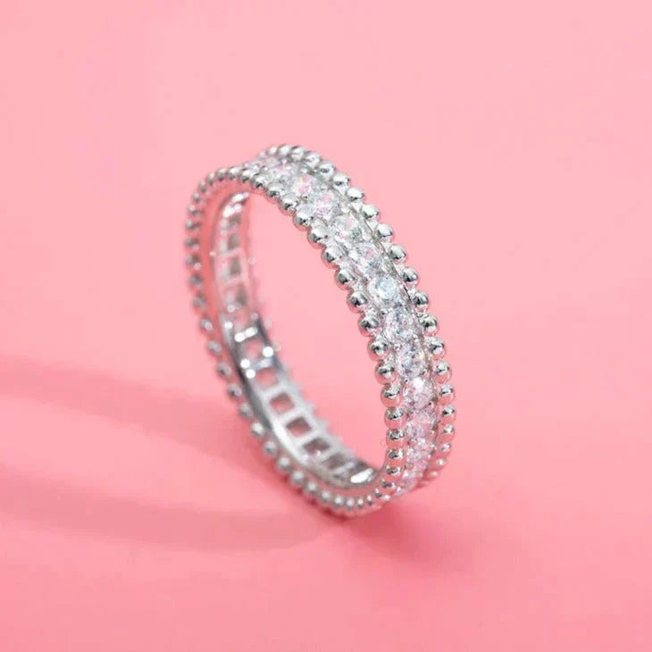 [Zalyn Jewelry ]PERLEE DIAMOND SILVER RING