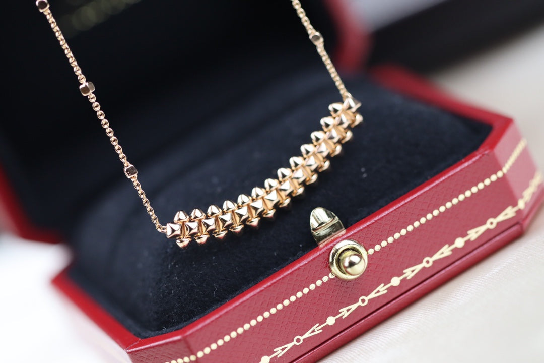 [Zalyn Jewelry ]CLASH PINK GOLD NECKLACE