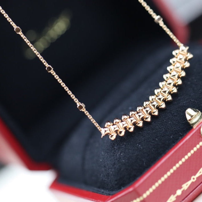 [Zalyn Jewelry ]CLASH PINK GOLD NECKLACE