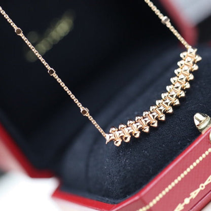 [Zalyn Jewelry ]CLASH PINK GOLD NECKLACE