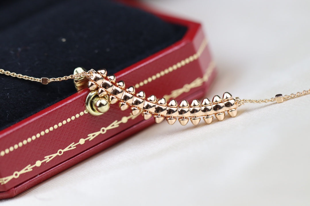 [Zalyn Jewelry ]CLASH PINK GOLD NECKLACE