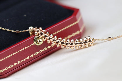 [Zalyn Jewelry ]CLASH PINK GOLD NECKLACE