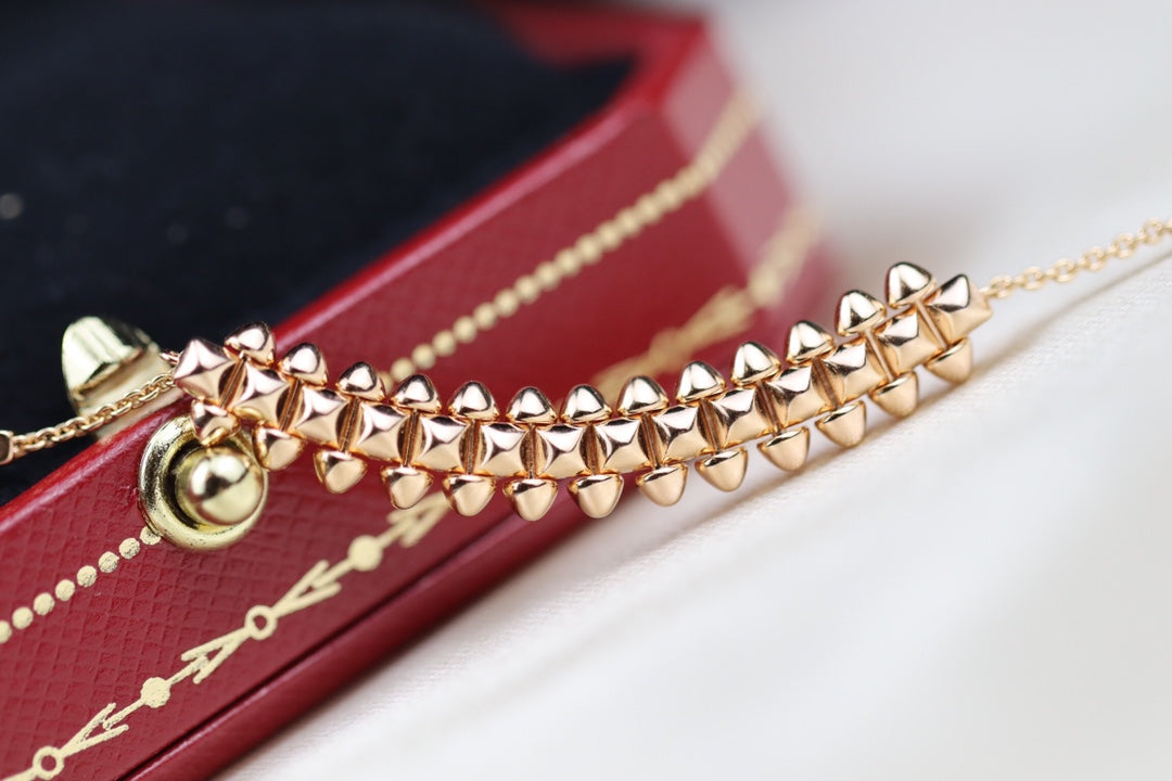 [Zalyn Jewelry ]CLASH PINK GOLD NECKLACE