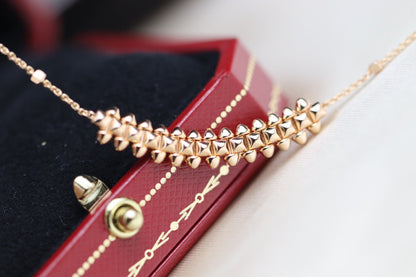 [Zalyn Jewelry ]CLASH PINK GOLD NECKLACE