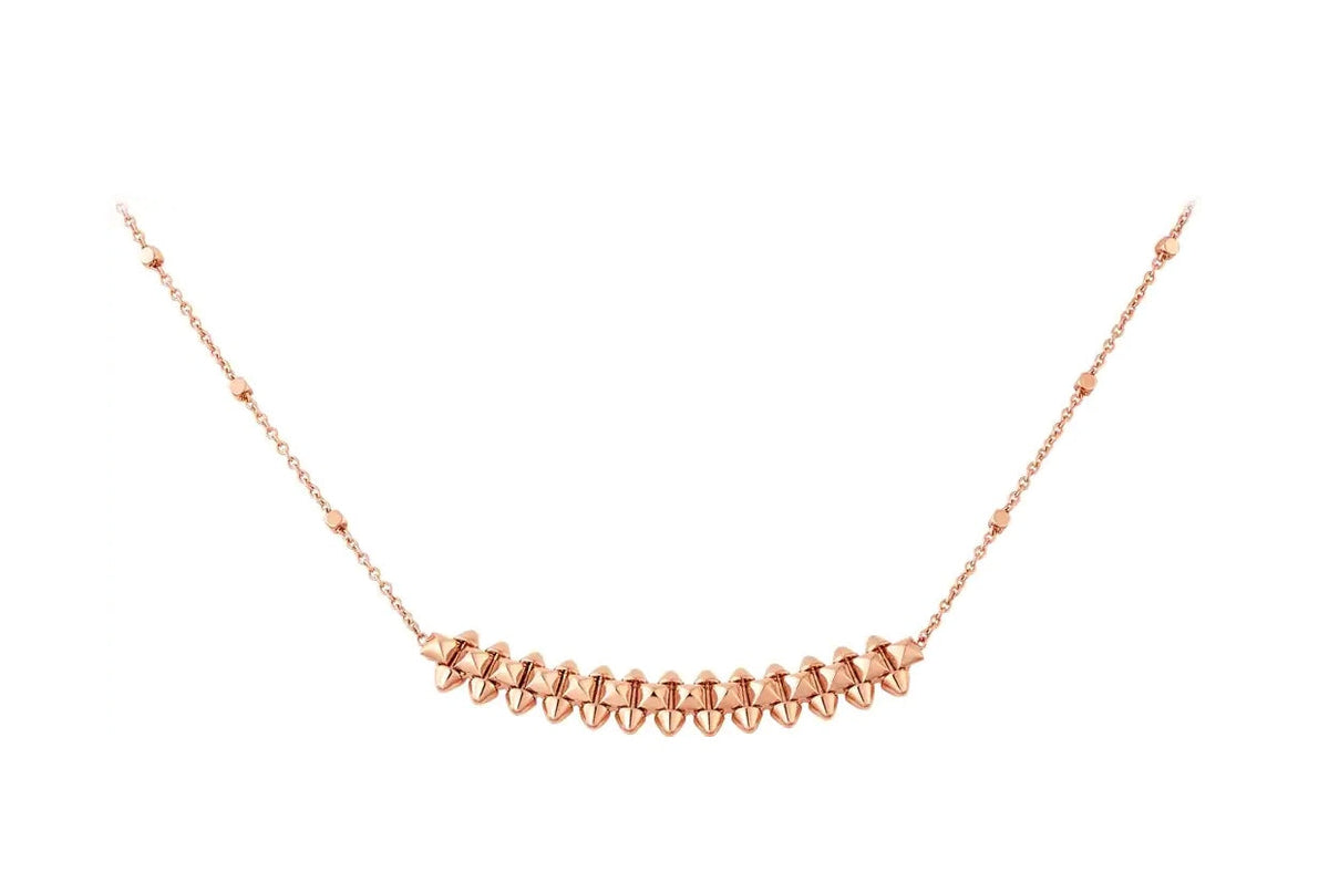 [Zalyn Jewelry ]CLASH PINK GOLD NECKLACE