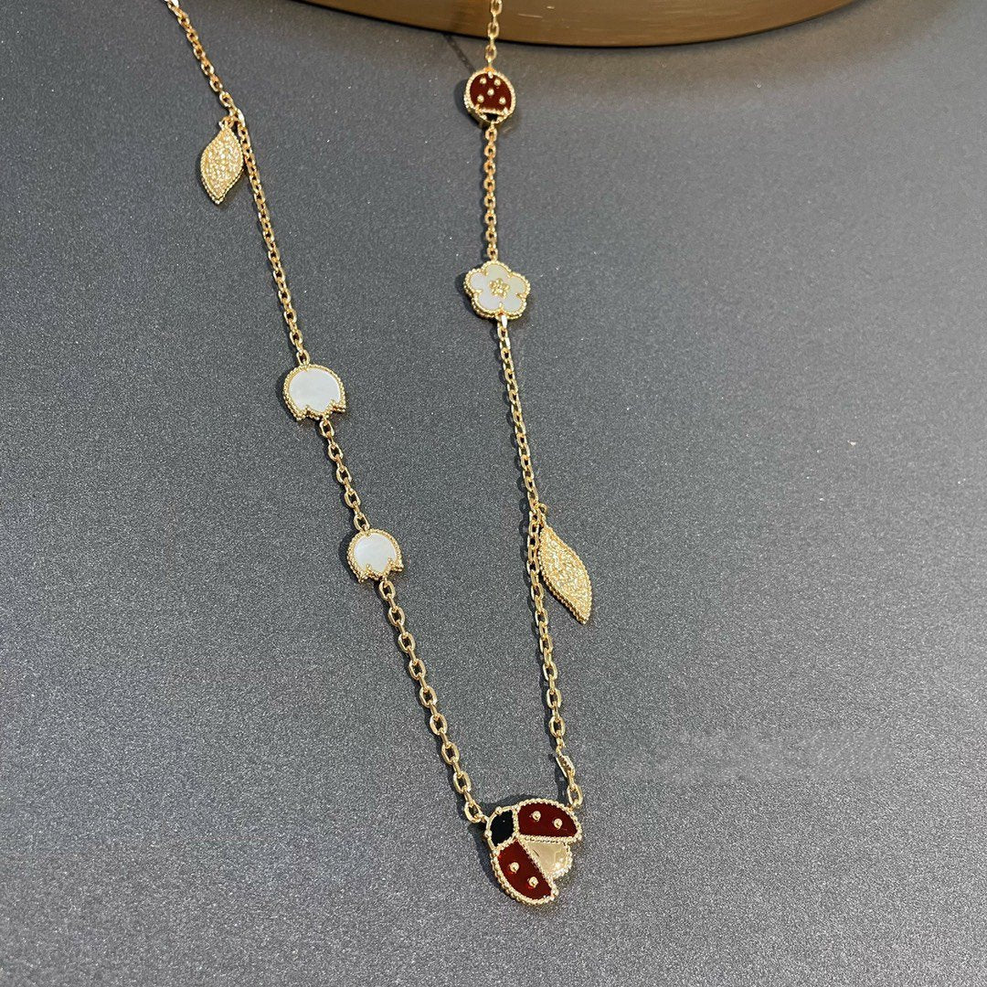 [Zalyn Jewelry ]LUCKY SPRING 15 MOTIFS GOLD NECKLACE
