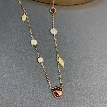 [Zalyn Jewelry ]LUCKY SPRING 15 MOTIFS GOLD NECKLACE