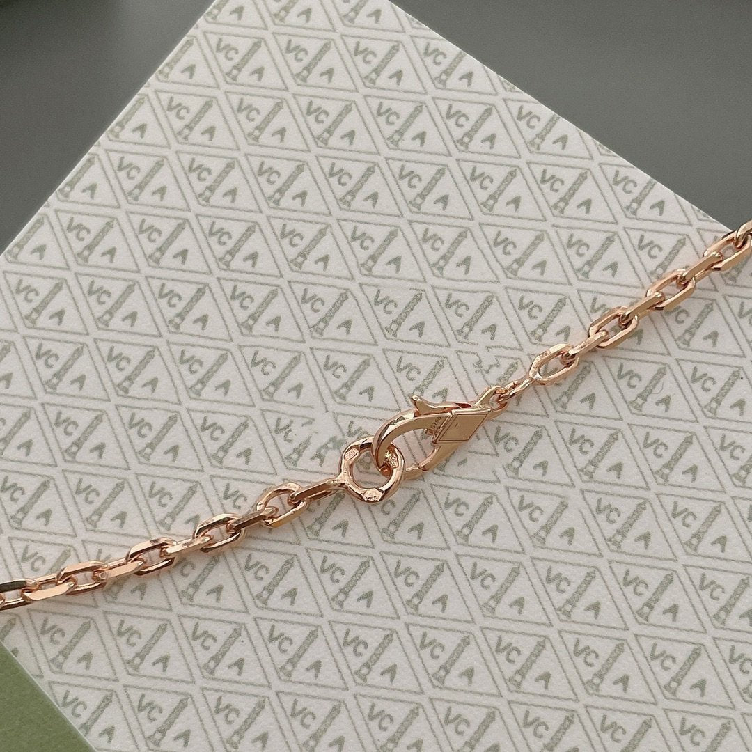 [Zalyn Jewelry ]LUCKY SPRING 15 MOTIFS ROSE GOLD NECKLACE