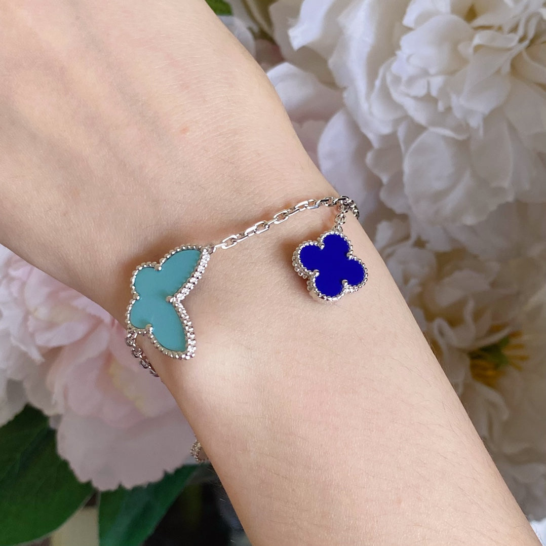 [Zalyn Jewelry ]LUCKY SPRING SILVER BRACELET 4 MOTIF