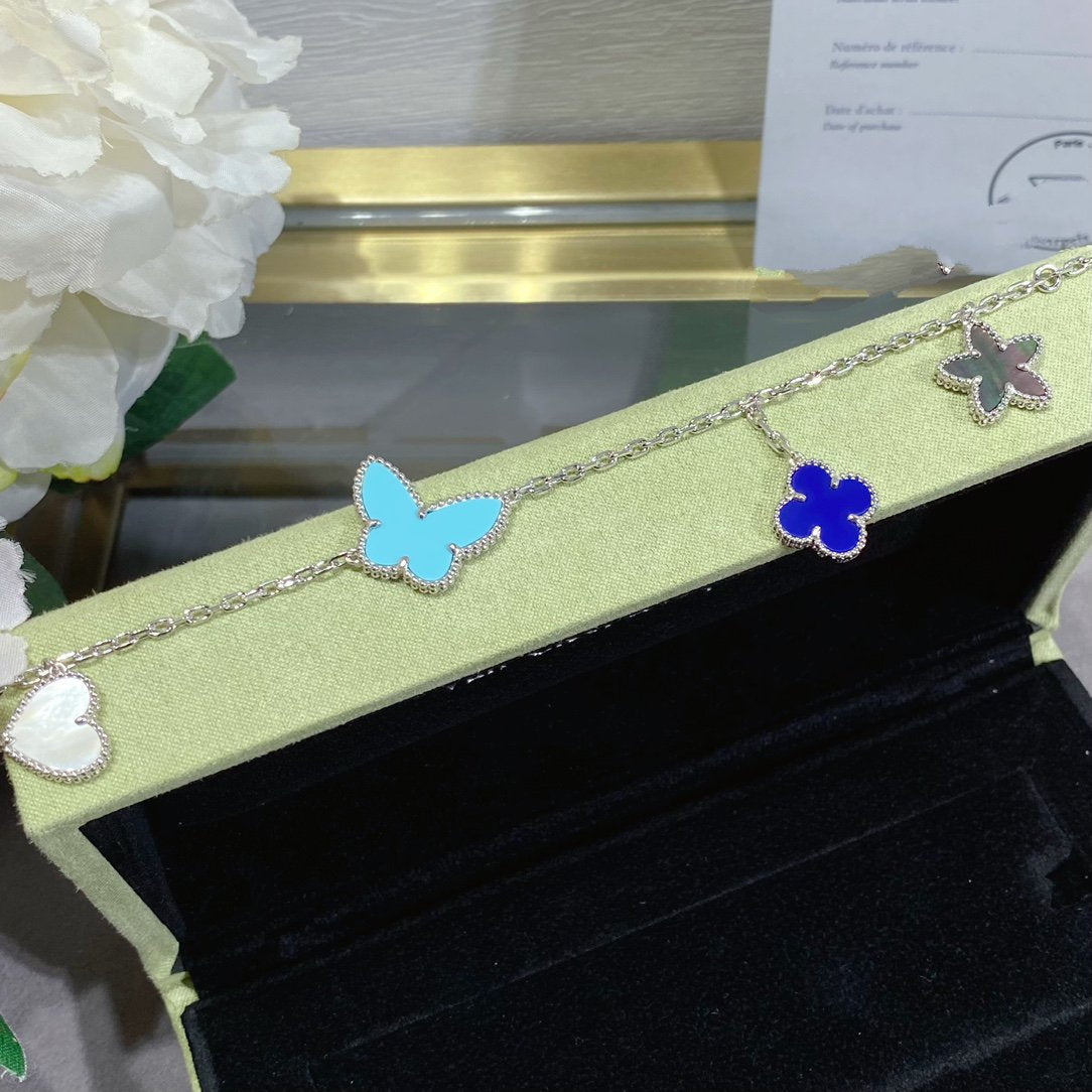 [Zalyn Jewelry ]LUCKY SPRING SILVER BRACELET 4 MOTIF