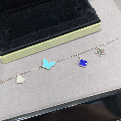 [Zalyn Jewelry ]LUCKY SPRING SILVER BRACELET 4 MOTIF