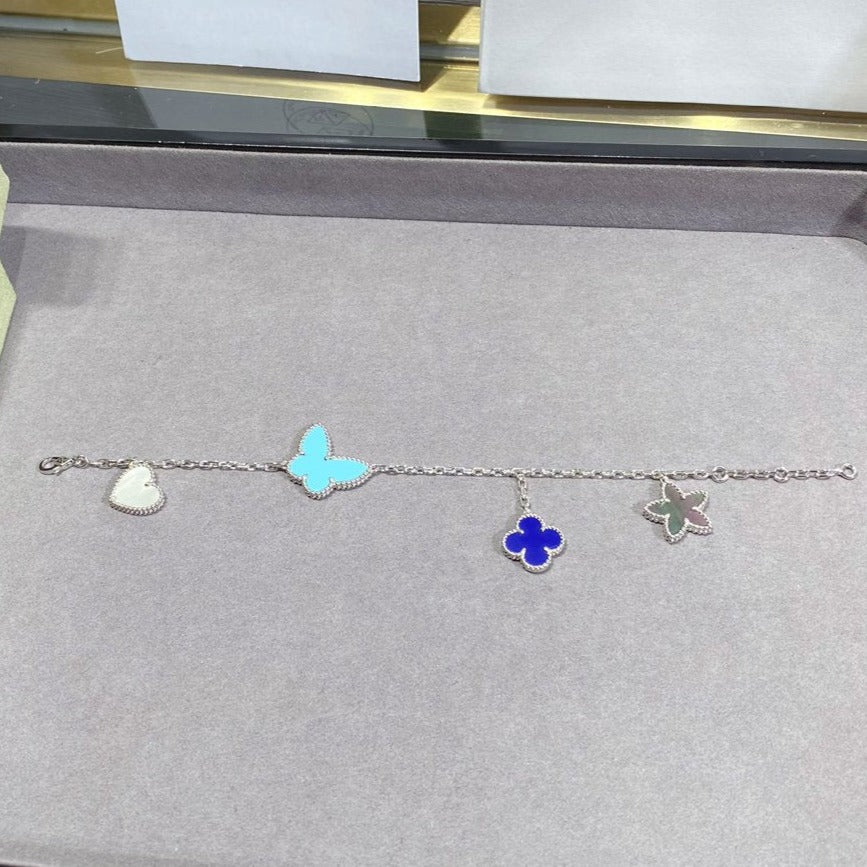 [Zalyn Jewelry ]LUCKY SPRING SILVER BRACELET 4 MOTIF