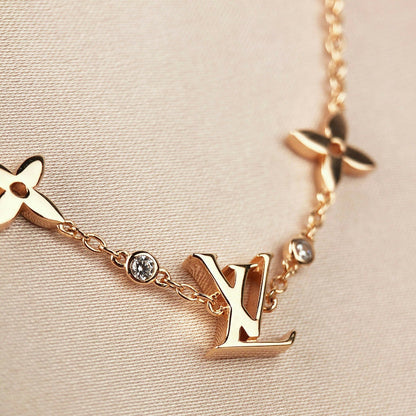[Zalyn]STAR AND SUN 7 MOTIFS GOLD BRACELET