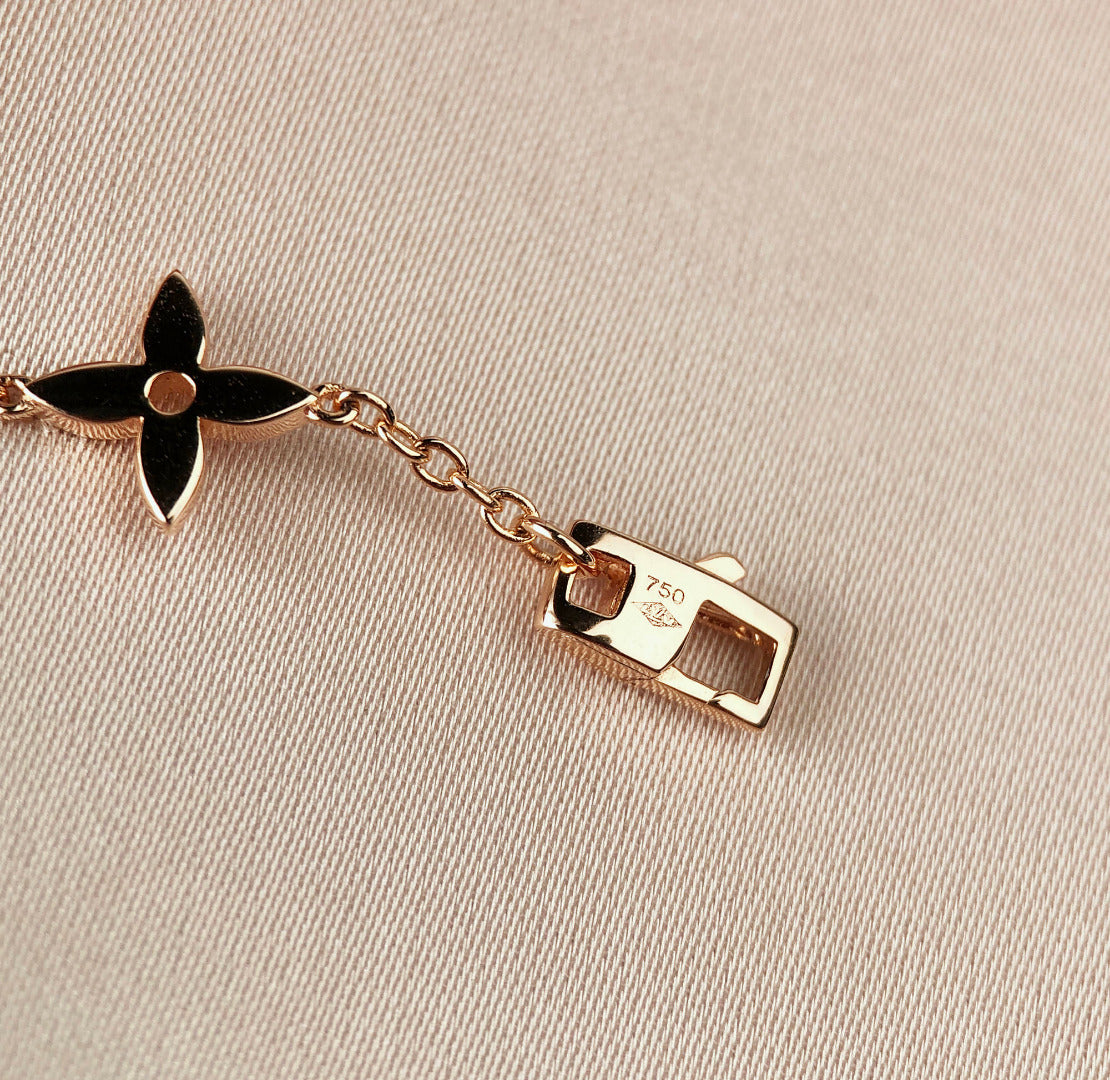 [Zalyn]STAR AND SUN 7 MOTIFS GOLD BRACELET