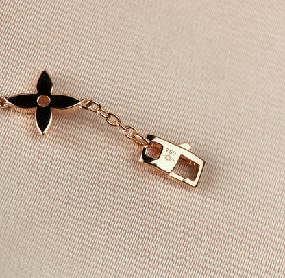 [Zalyn]STAR AND SUN 7 MOTIFS GOLD BRACELET