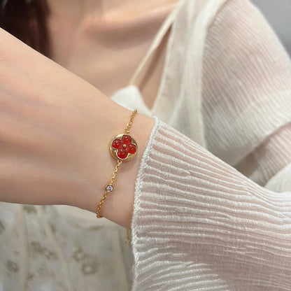 [Zalyn]SUN PEDANT CARNELIAN BRACELET