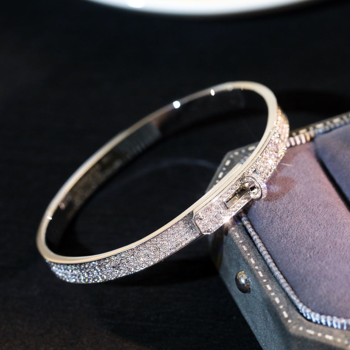 [Zalyn]KELLY BRACELET DIAMOND PAVED