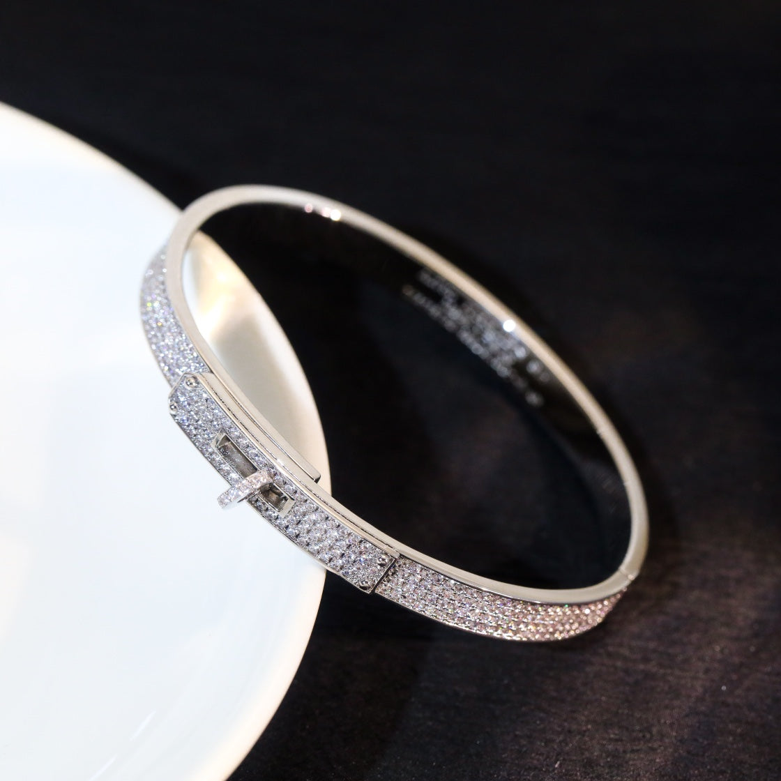 [Zalyn]KELLY BRACELET DIAMOND PAVED