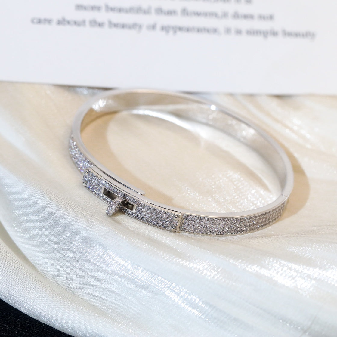 [Zalyn]KELLY BRACELET DIAMOND PAVED