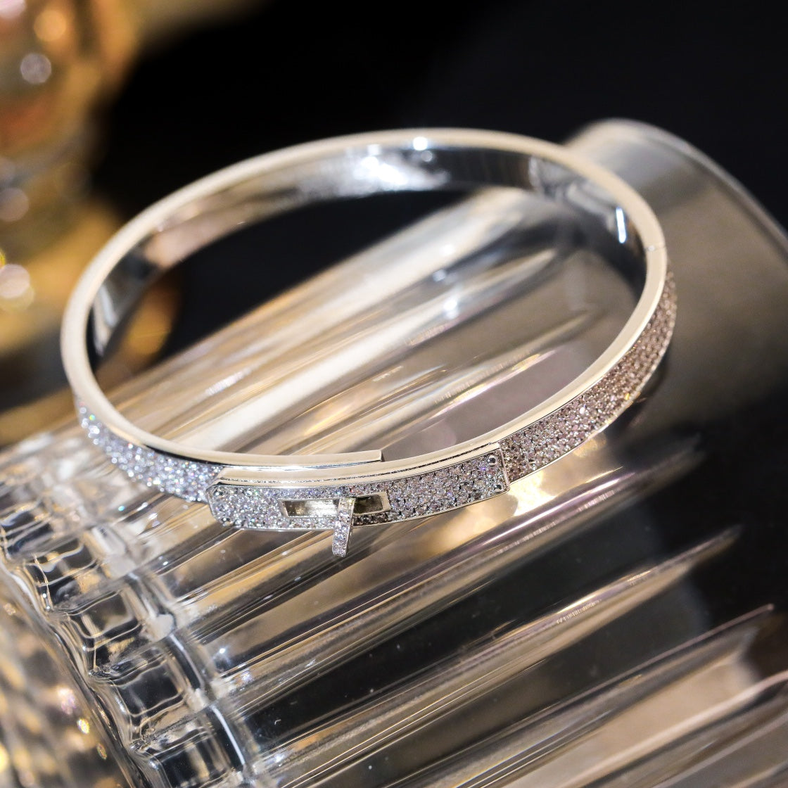 [Zalyn]KELLY BRACELET DIAMOND PAVED