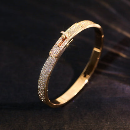 [Zalyn]KELLY BRACELET DIAMOND PAVED