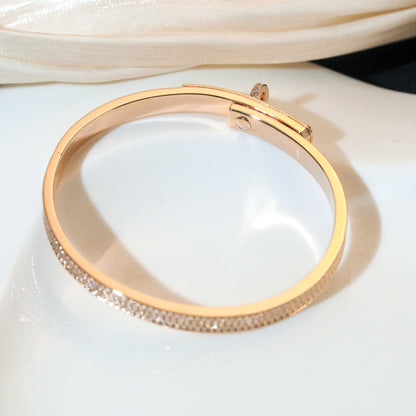 [Zalyn]KELLY BRACELET DIAMOND PAVED