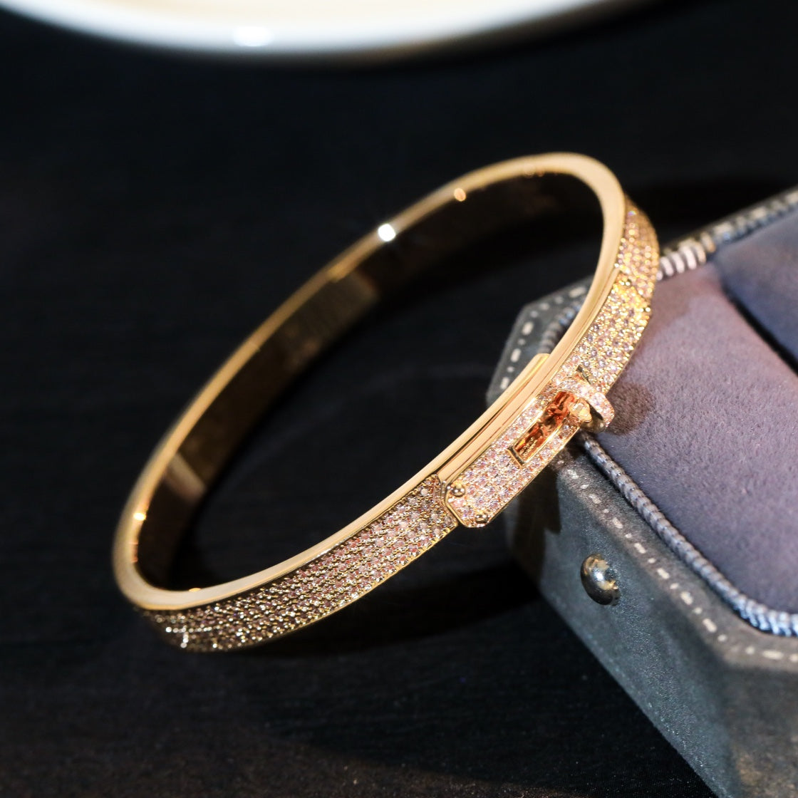 [Zalyn]KELLY BRACELET DIAMOND PAVED