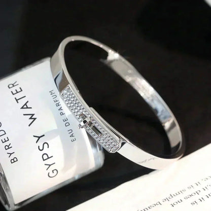 [Zalyn Jewelry ]KELLY SILVER DIAMOND BRACELET