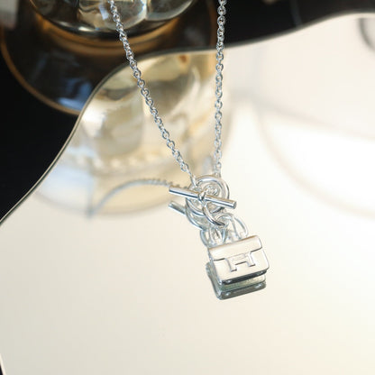 [Zalyn]POP H PEDANT SILVER NECKLACE