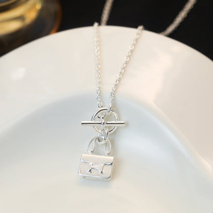 [Zalyn]POP H PEDANT SILVER NECKLACE