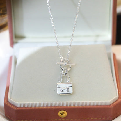 [Zalyn]POP H PEDANT SILVER NECKLACE