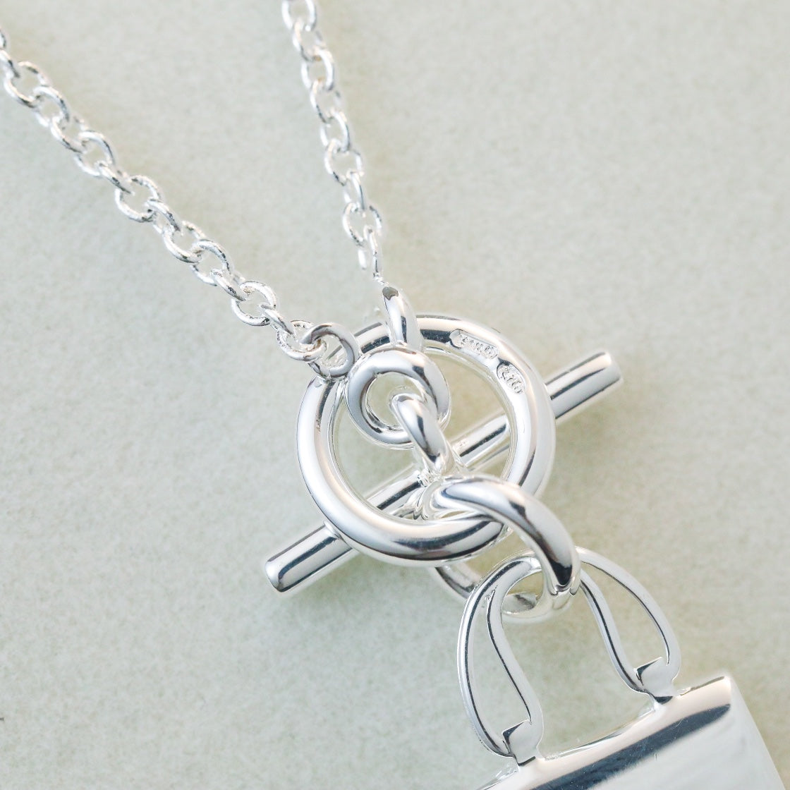 [Zalyn]POP H PEDANT SILVER NECKLACE