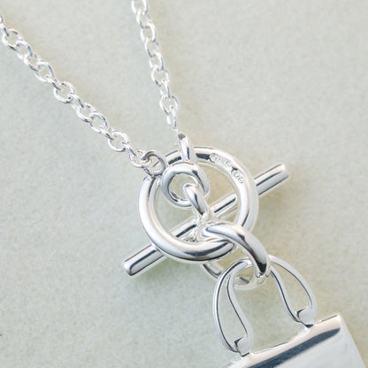 [Zalyn]POP H PEDANT SILVER NECKLACE