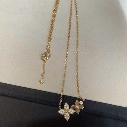 [Zalyn]STAR BLOSSOM NECKLACE ROSE GOLD DIAMONDS