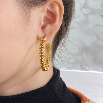 [Zalyn Jewelry ]CLASH HOOP EARRINGS