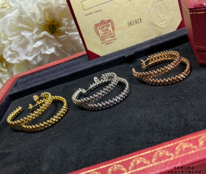 [Zalyn Jewelry ]CLASH LARGE HOOP EARRINGS
