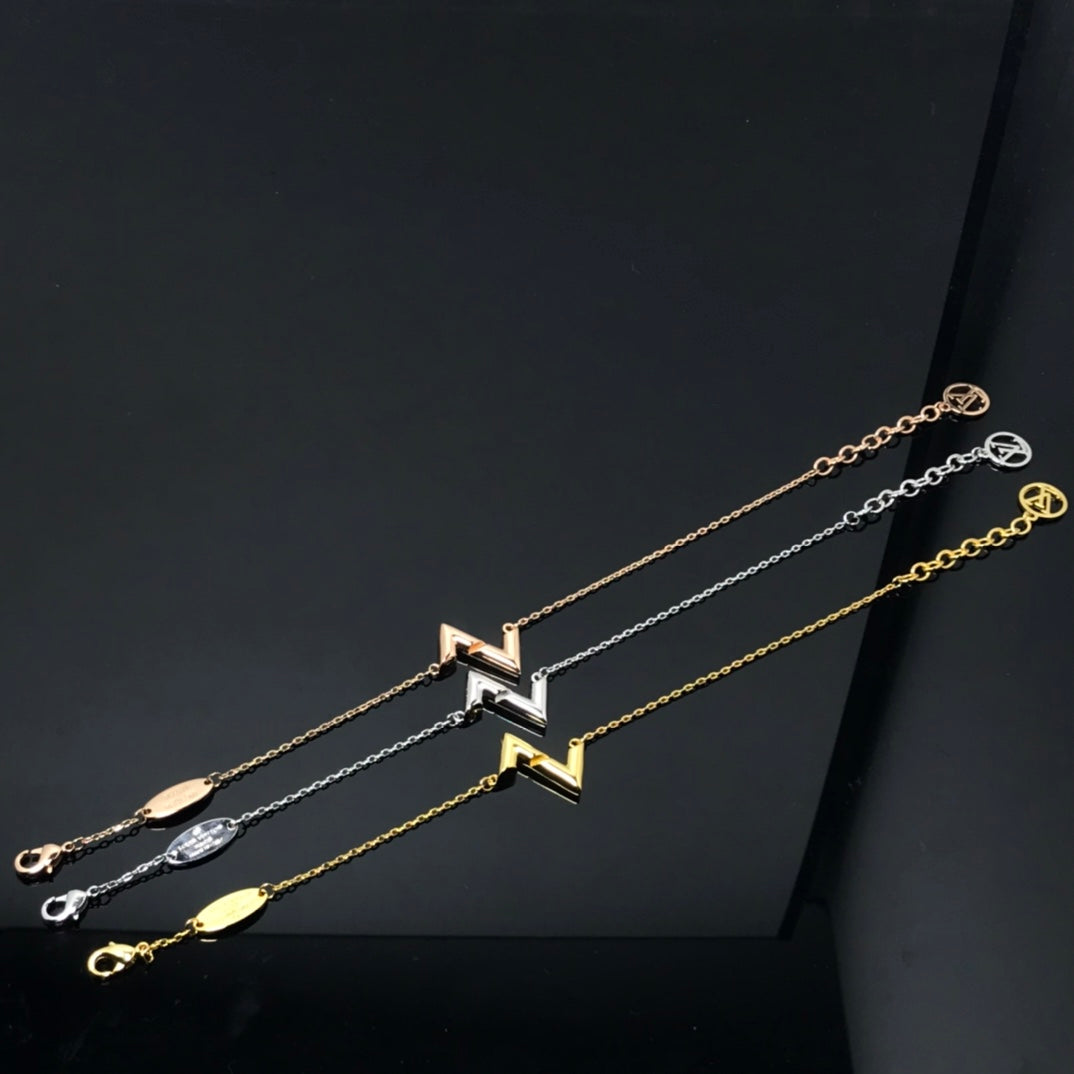 [Zalyn]VOLT LV LOGO BRACELET